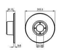 2x Disco de freno macizo 0 986 478 811 BOSCH para AUSTIN ROVER