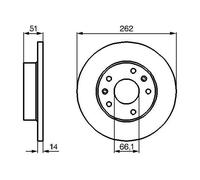 Disco de freno BOSCH 0 986 478 991 delantero, macizo, 1 Pieza