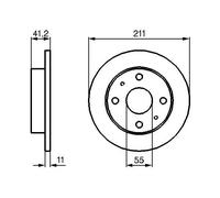 BOSCH Discos de freno para DAIHATSU: Trevis, Cuore (Ref: 0 986 479 119)