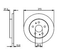 2x Disco de freno macizo 0 986 479 432 BOSCH para DAIHATSU TERIOS