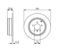 BOSCH 0 986 479 612 Disco de freno