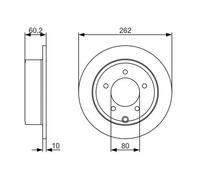 1X Disco de freno para BOSCH 986 479 A39 para DODGE AVENGER 2 2007-2011