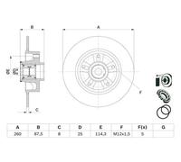 BOSCH 0 986 479 E79 Disco de freno