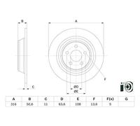 BOSCH Discos de freno (Ref: 0 986 479 E82)