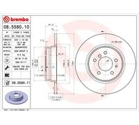2x Disco de freno macizo 08.5580.11 BREMBO para BMW 8 7