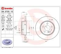 2x Disco de freno macizo 08.5725.10 BREMBO para MERCEDES-BENZ CLASE S