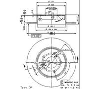 Brembo 08.7211.76 Rotores de Discos de Frenos