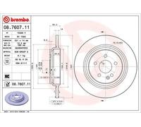 2x Disco de freno macizo 08.7607.11 BREMBO para MERCEDES-BENZ CLASE M