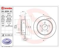 BREMBO 08.8264.81 Disco de freno