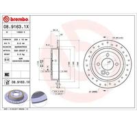 Disco de freno BREMBO XTRA LINE BREMBO 08.9163.1X, 1 Pieza