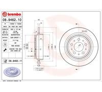 Brembo 08.9462.11 Rotores de Discos de Frenos