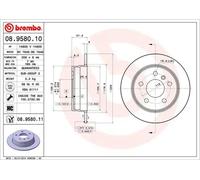 2x Disco de freno macizo 08.9580.11 BREMBO para MERCEDES-BENZ CLASE A