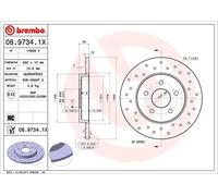 Disco de freno BREMBO XTRA LINE BREMBO 08.9734.1X, 1 Pieza