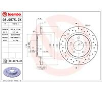 Disco de freno BREMBO XTRA LINE BREMBO 08.9975.2X, 1 Pieza