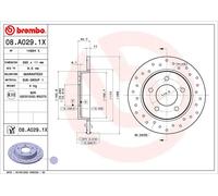 BREMBO 08.A029.1X Disco de freno
