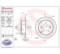 BREMBO 08.A114.2X Disco de freno