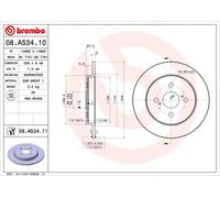 Brembo 08.A534.11 Rotores de Discos de Frenos