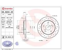 BREMBO 08.A534.2X Disco de freno