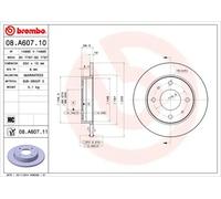 Brembo 08.A607.11 Rotores de Discos de Frenos