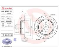 BREMBO 08.A715.2X Disco de freno