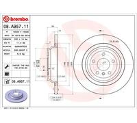 2x Disco de freno macizo 08.A957.11 BREMBO para MERCEDES-BENZ CLASE M GLE Coupe