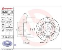 2x Disco de freno macizo 08.B271.1X BREMBO para HONDA ACCORD VIII e:Ny1
