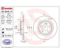 2x Disco de freno macizo 08.B348.41 BREMBO para MERCEDES-BENZ CLA Coupé CLASE A