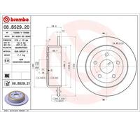 2x Disco de freno macizo 08.B529.21 BREMBO para JEEP WRANGLER III