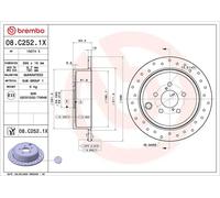 BREMBO 08.C252.1X Disco de freno