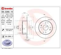 BREMBO 08.C290.11 Disco de freno