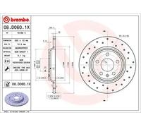 2x Disco de freno macizo 08.D060.1X BREMBO para AUDI A4 B9 A4 B9 Avant A5 Q5