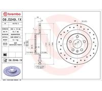 BREMBO 08.D249.1X Disco de freno