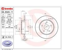 2x Disco de freno macizo 08.E523.11 BREMBO para TOYOTA SUZUKI