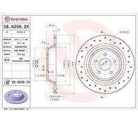 2x Disco de freno macizo 08.N258.2X BREMBO