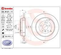 2x Disco de freno macizo 08.R101.11 BREMBO para MERCEDES-BENZ CLASE R CLASE M