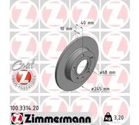 ZIMMERMANN 100.3314.20 Disco de freno
