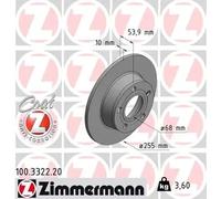 ZIMMERMANN 100.3322.20 Disco de freno