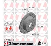 2x Disco de freno macizo 150.1129.52 ZIMMERMANN para BMW 3 3 Touring