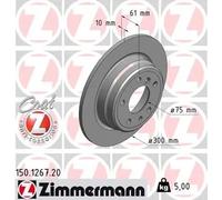 2x Disco de freno macizo 150.1267.20 ZIMMERMANN para BMW 5 5 Touring
