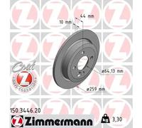 Disco De Freno Zimmermann 150.3446.20 Coat Z para Bmw Mini Eje Trasero