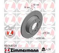 2x Disco de freno macizo 150.3487.20 ZIMMERMANN para MINI MINI COUNTRYMAN