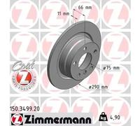 2x Disco de freno macizo 150.3499.20 ZIMMERMANN para BMW 1 2 Coupé