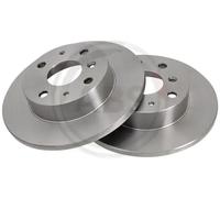 2x Disco de freno macizo 15943 A.B.S. para DAIHATSU CHARADE III CHARADE IV