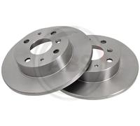 2x Disco de freno macizo 15943 A.B.S. para DAIHATSU GEELY