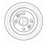 2x Disco de freno macizo 16088 A.B.S. para MAZDA 323 S IV 323 C IV 323 F IV MX-3
