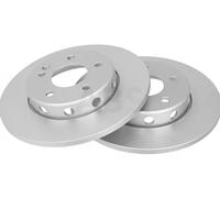 2x Disco de freno macizo 16179 A.B.S. para MERCEDES-BENZ CLASE C