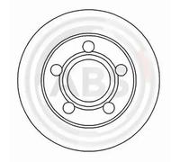 2x Disco de freno macizo 16249 A.B.S. para AUDI COUPE B3 80 B4 Sedán 80 B4 Avant