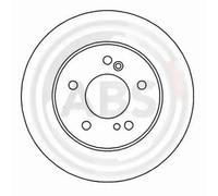 2x Disco de freno macizo 16450 A.B.S. para MERCEDES-BENZ CLASE C CLASE E T-Model
