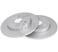 2x Disco de freno macizo 17789 A.B.S. para SMART FORTWO Coupé FORTWO Cabrio