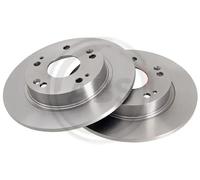 2x Disco de freno macizo 17798 A.B.S. para HONDA CIVIC VIII Sedán CIVIC IX Sedán